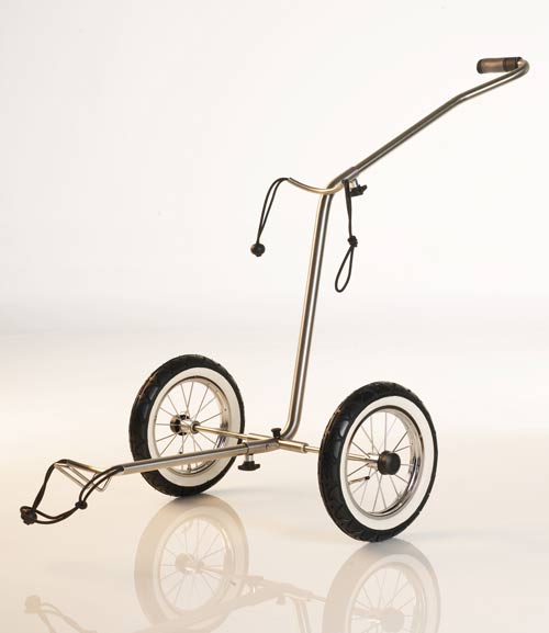 edelstahl golf trolley